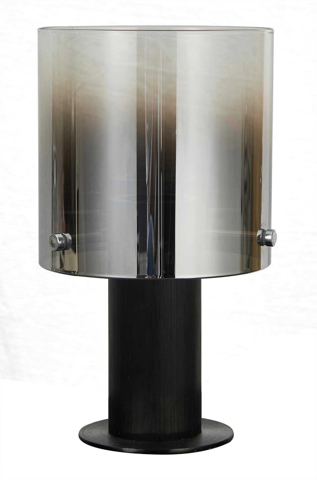 LAMPA STOŁOWA ALESUND - czarny/ciemnoszary, Design, metal/szkło (15/26cm) - Dieter Knoll