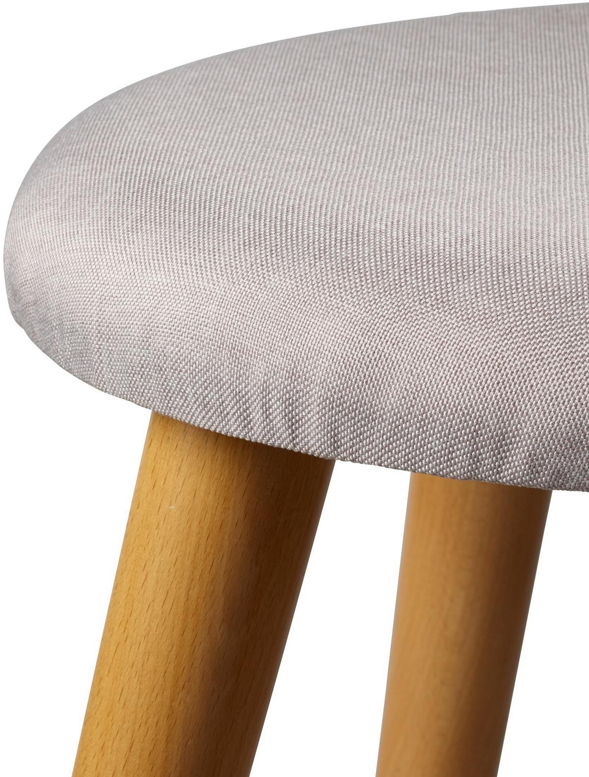 Hocker Skandi Grau Strukturstoff - Grau, Design, Holz/Textil (40/42/40cm) - Echtwerk