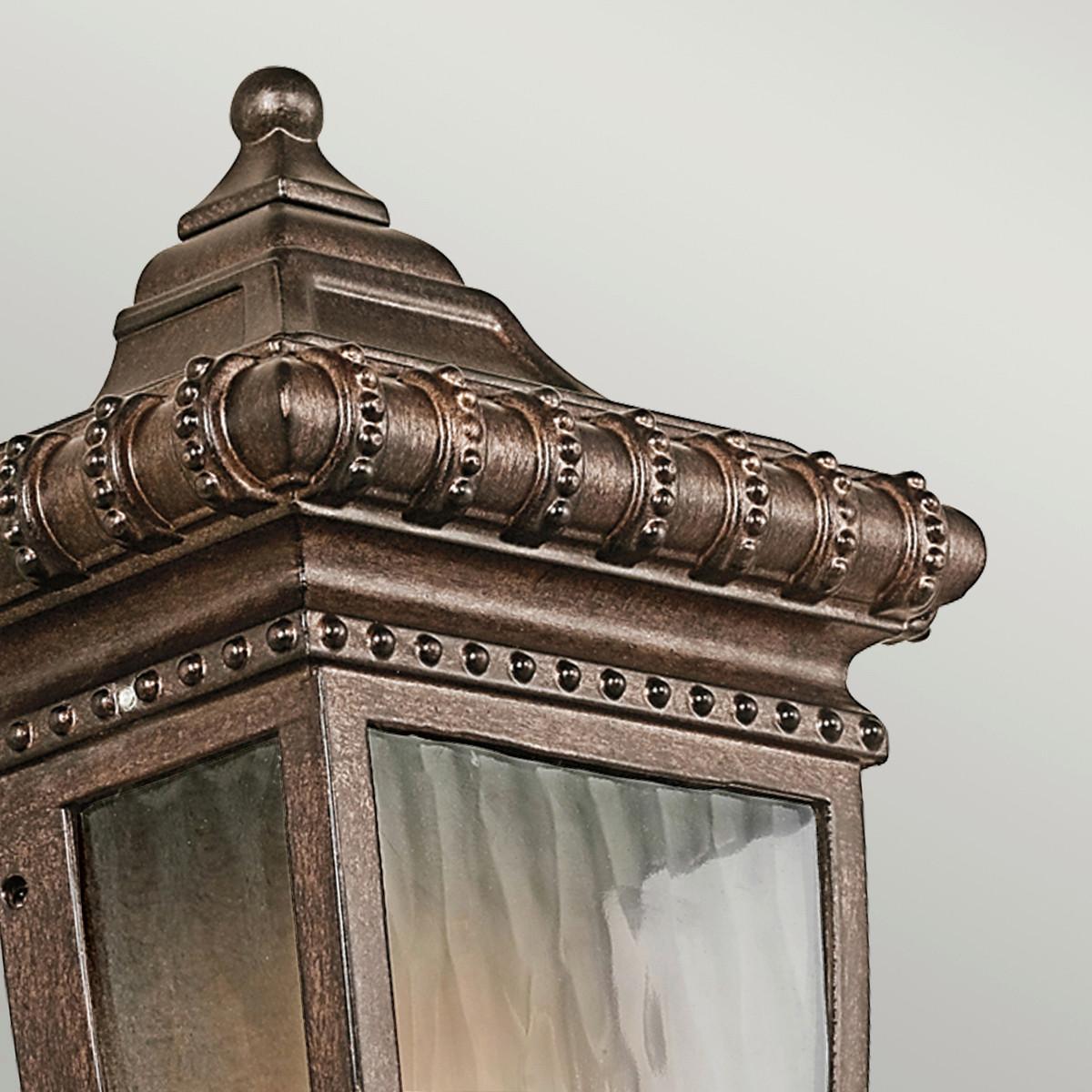 Kültéri Falilámpa Kl-Venetian7-S - bronzszínű, Natur, üveg/fém (17.1/29.8/9.5cm) - Elstead Lighting