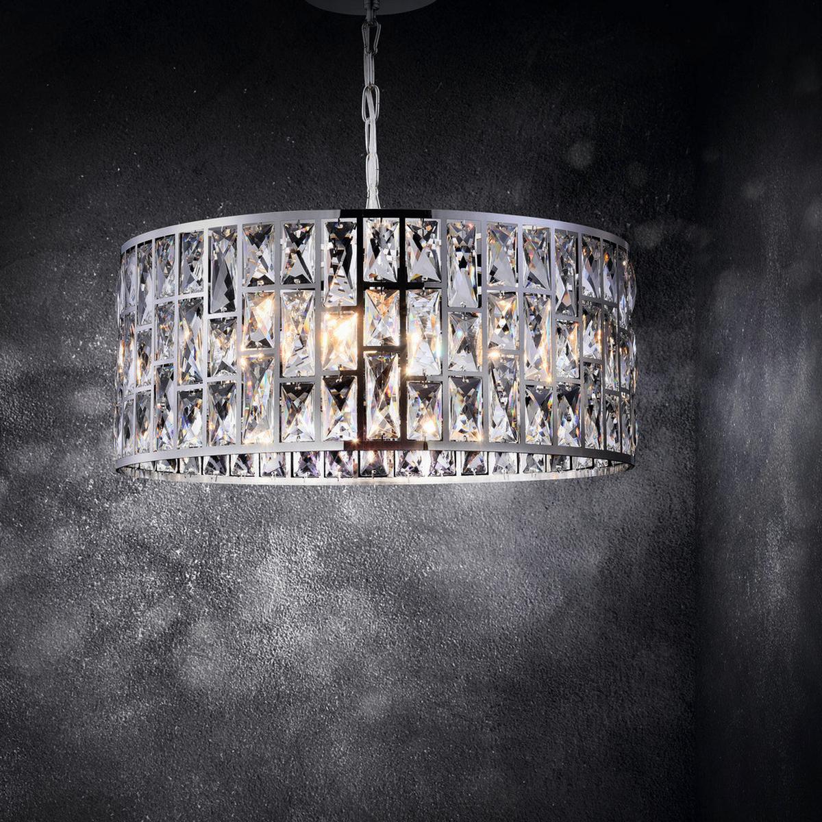 Kronleuchter Gelid Chromfarben max. 60 Watt - Chromfarben/Transparent, Trend, Glas/Metall (50/26.8cm) - MAYTONI