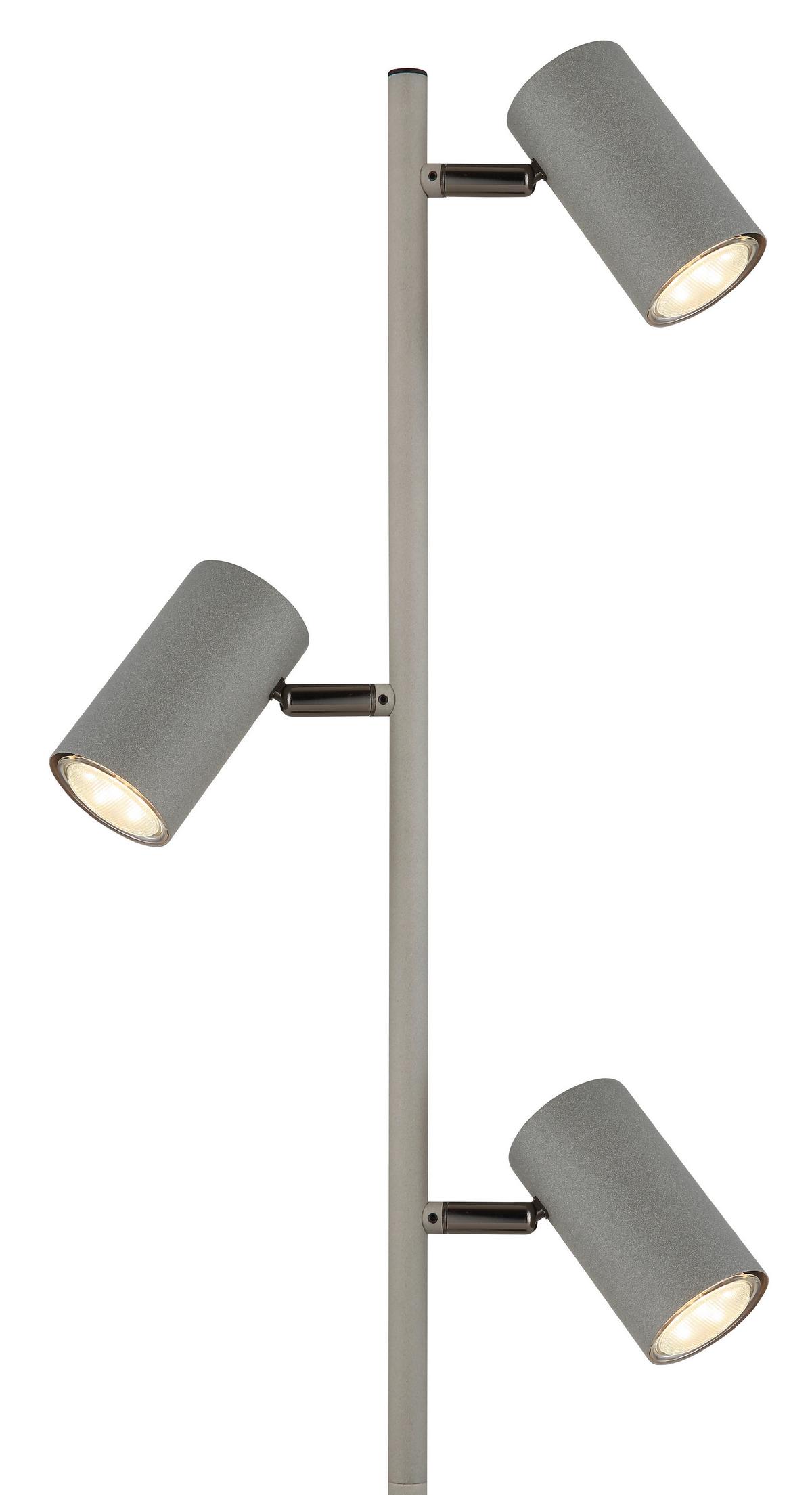 STEHLEUCHTE 57911SS - Schwarzchrom/Grau, Design, Kunststoff/Metall (21,5/23/154cm) - Globo