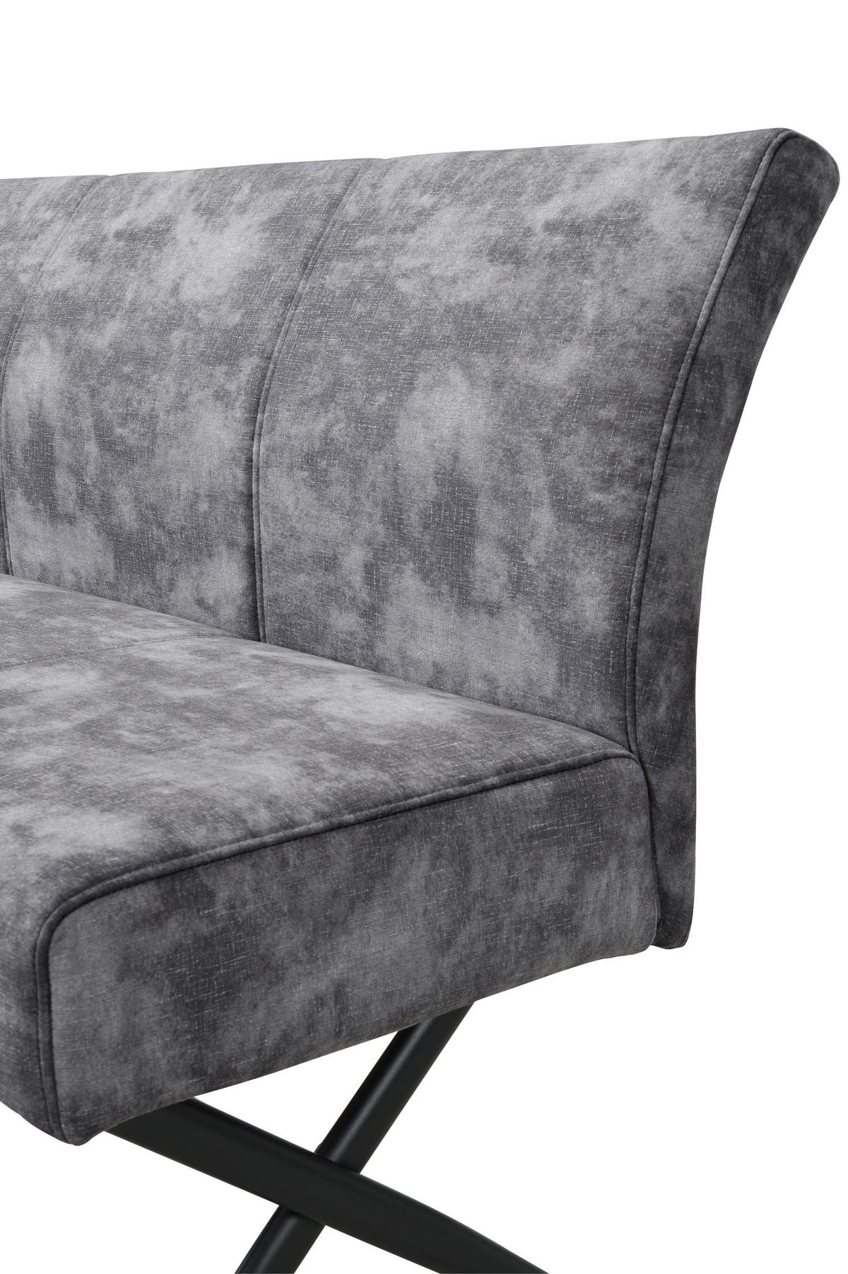 SITZBANK PORTO I B - Anthrazit/Schwarz, MODERN, Textil/Metall (140/88/67cm) - P & B