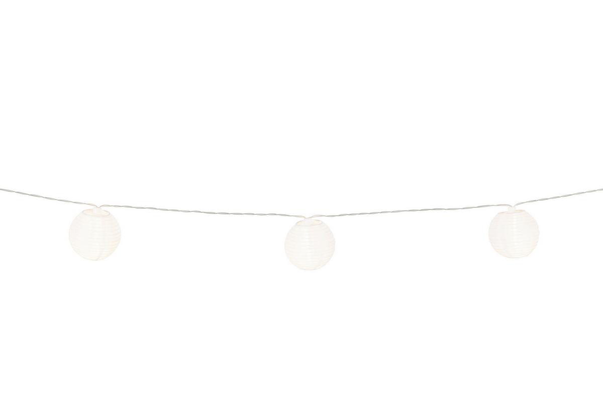 Solarleuchte Lampi Weiß max. 0,6 Watt - Weiß, ROMANTIK / LANDHAUS, Kunststoff/Textil (200cm) - Mömax