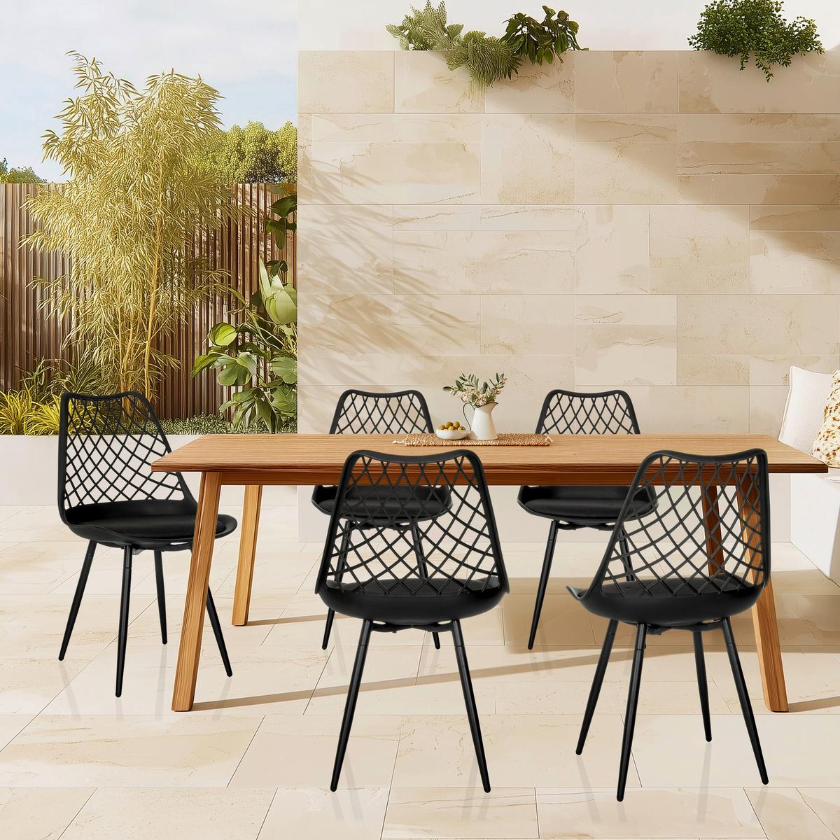 Vrtni Stol Begio S, Črna - črna, Moderno, kovina/umetna masa (48/83/57cm) - MID.YOU