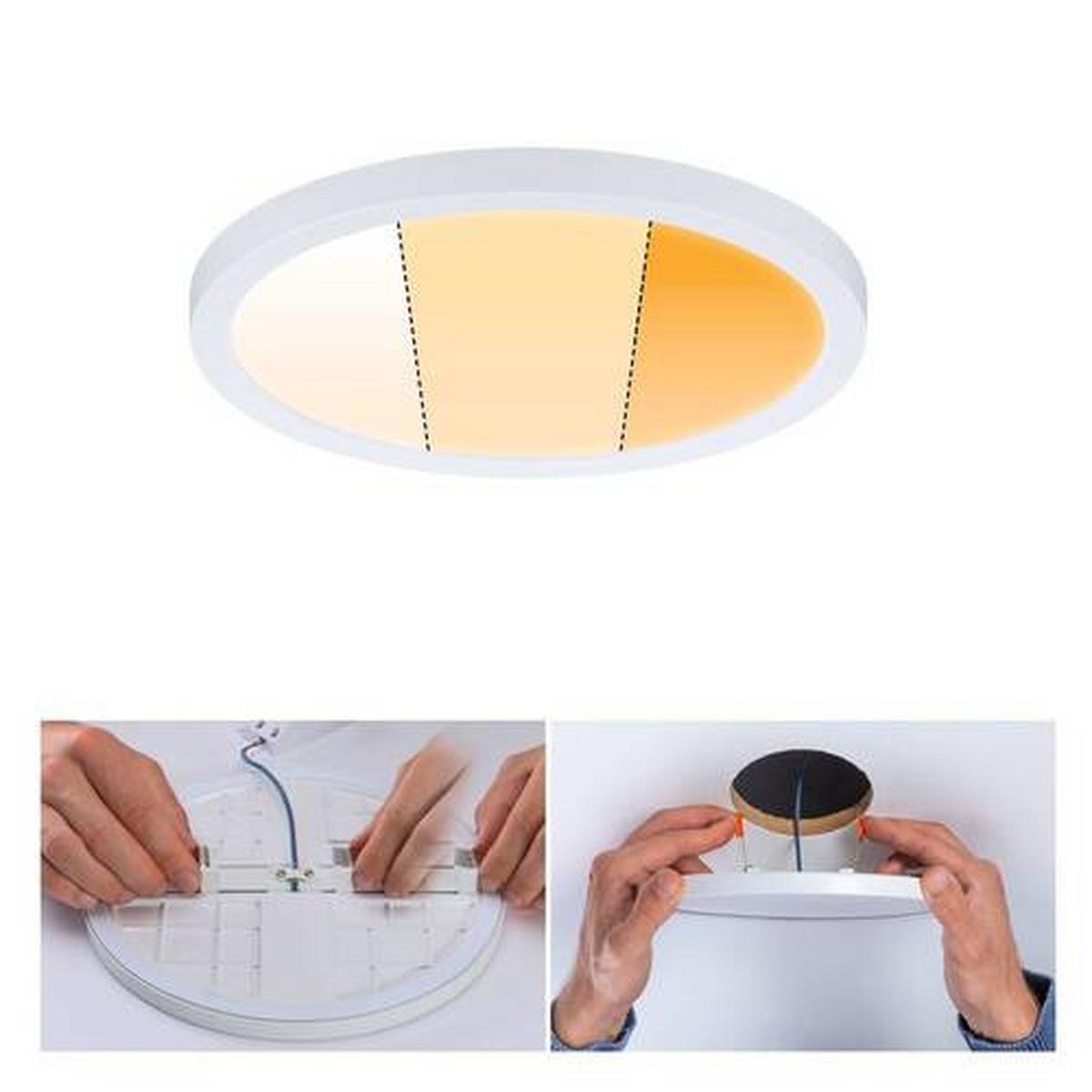 LED-Paneel Areo VariFit in Weiß max. 15 Watt - Weiß, Basics, Kunststoff (17,5cm) - Paulmann