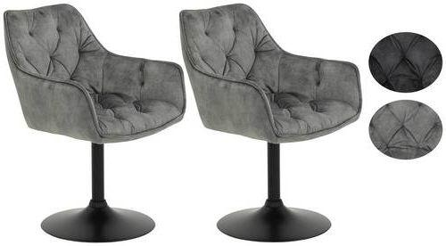 Stuhl-Set Stuhl-Set (2-teilig) in Grau - Schwarz/Grau, MODERN, Textil/Metall (49/83/62cm) - MID.YOU