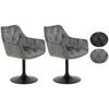 Stuhl-Set Stuhl-Set (2-teilig) in Grau - Schwarz/Grau, MODERN, Textil/Metall (49/83/62cm) - MID.YOU
