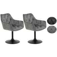 Stuhl-Set Stuhl-Set (2-teilig) in Grau - Schwarz/Grau, MODERN, Textil/Metall (49/83/62cm) - MID.YOU