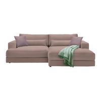 Ecksofa Fabiona rechts Flieder - Schwarz, MODERN, Holz/Kunststoff (268/85/194cm) - Premium Living