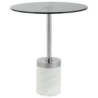 BEISTELLTISCH LANA 125 GRAPHIT / WEISS - Weiss/Graphitfarben, Design, Glas/Stein (46/46/53cm) - Kayoom