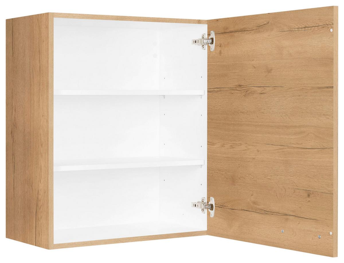 Küchenoberschrank Structura Eiche - Eichefarben/Schwarz, MODERN, Holzwerkstoff/Metall (60/72/35cm) - Nobilia