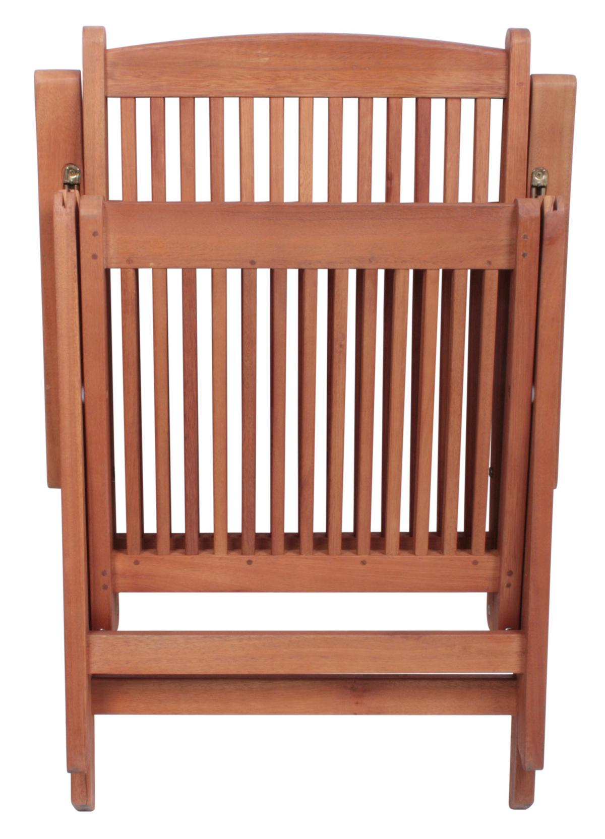 Gartenstuhl stapelbar/klappbar Eukalyptusholz - Eukalyptusholzfarben, Basics, Holz (58/110/65cm) - Gardenson