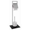TOALETTPAPPERSHÅLLARE SPRUCE 1 -SB- - kromfärg/svart, metall/glas (25/70/20cm) - Mömax