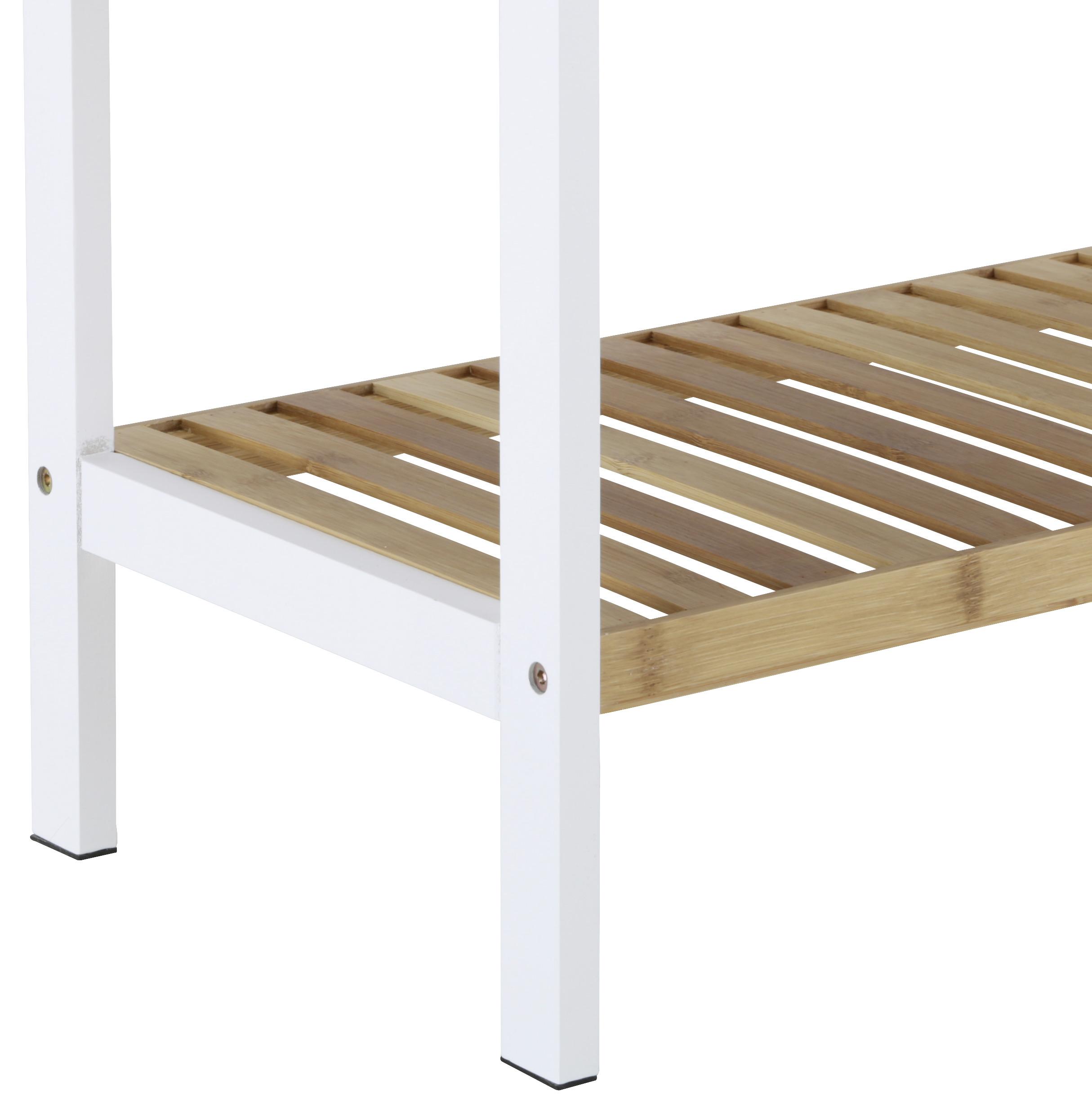 SKOHYLLA ANNA 2 -SB- - vit/naturfärgad, Modern, trämaterial/trä (70/36/30cm) - Mömax