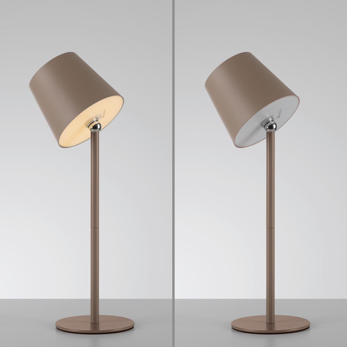LAMPA STOŁOWA LED 19251-39 BOTERIA - kolor piaskowy, Modern, tworzywo sztuczne/metal (11/11/37cm)