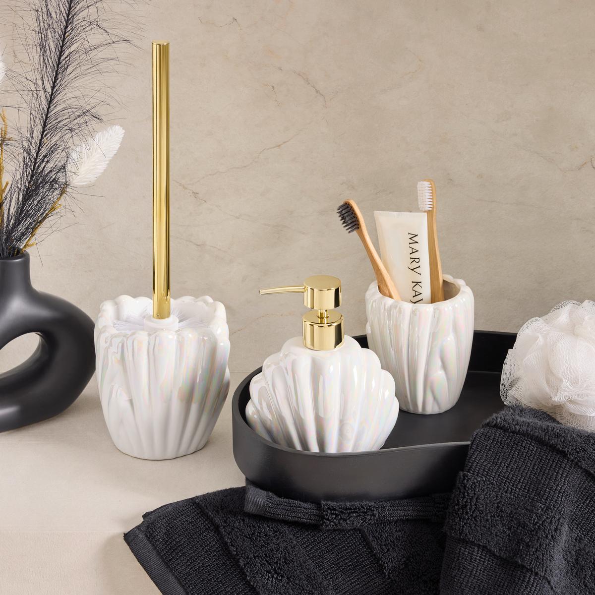 Zahnputzbecher Arielle Perlmuttfarben - Perlmutt, Modern, Keramik (9,2/9cm) - Mömax