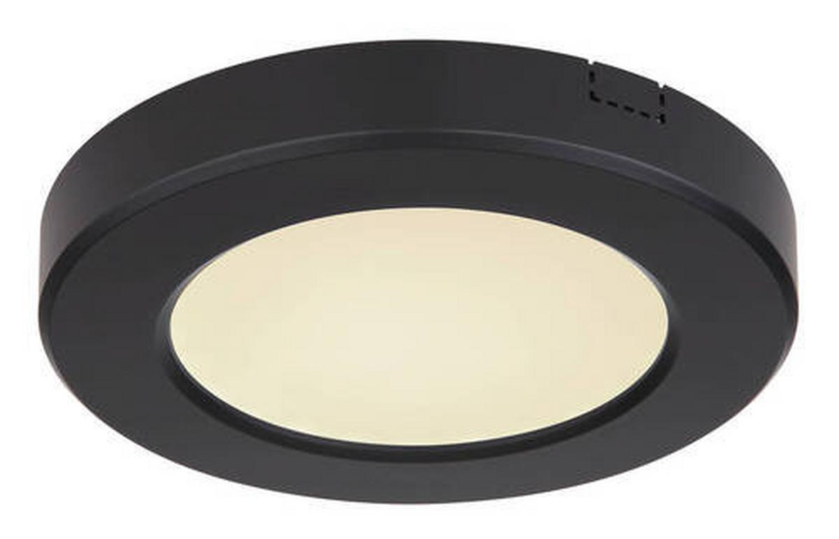 Stropna Led-svetilka 12379-6b Lasse - črna/bela, Basics, umetna masa (12,6/1,8cm) - Globo