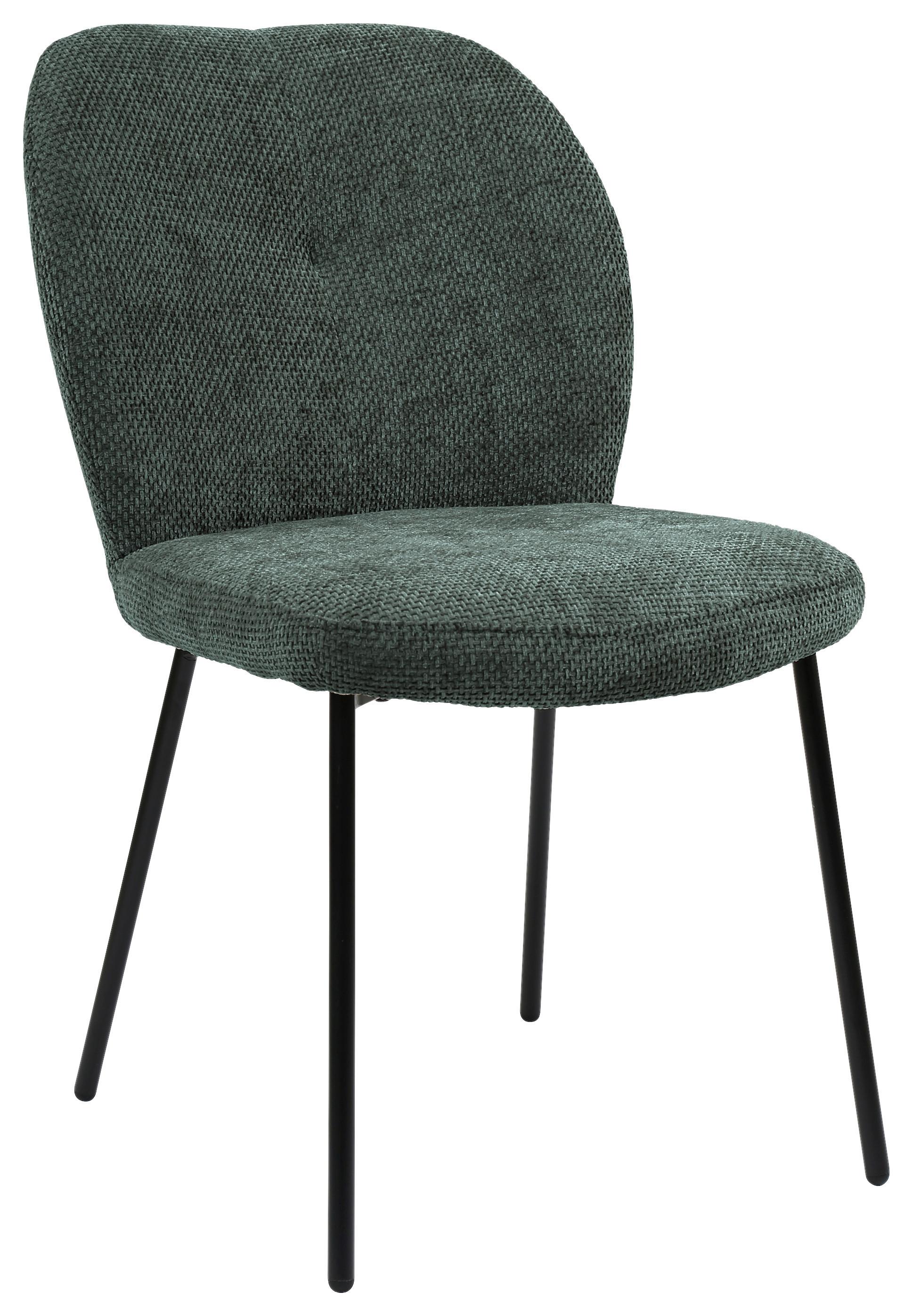 Stuhl Mara Grün/Schwarz - Schwarz/Grün, LIFESTYLE, Holz/Textil (52/87/64cm) - Mömax