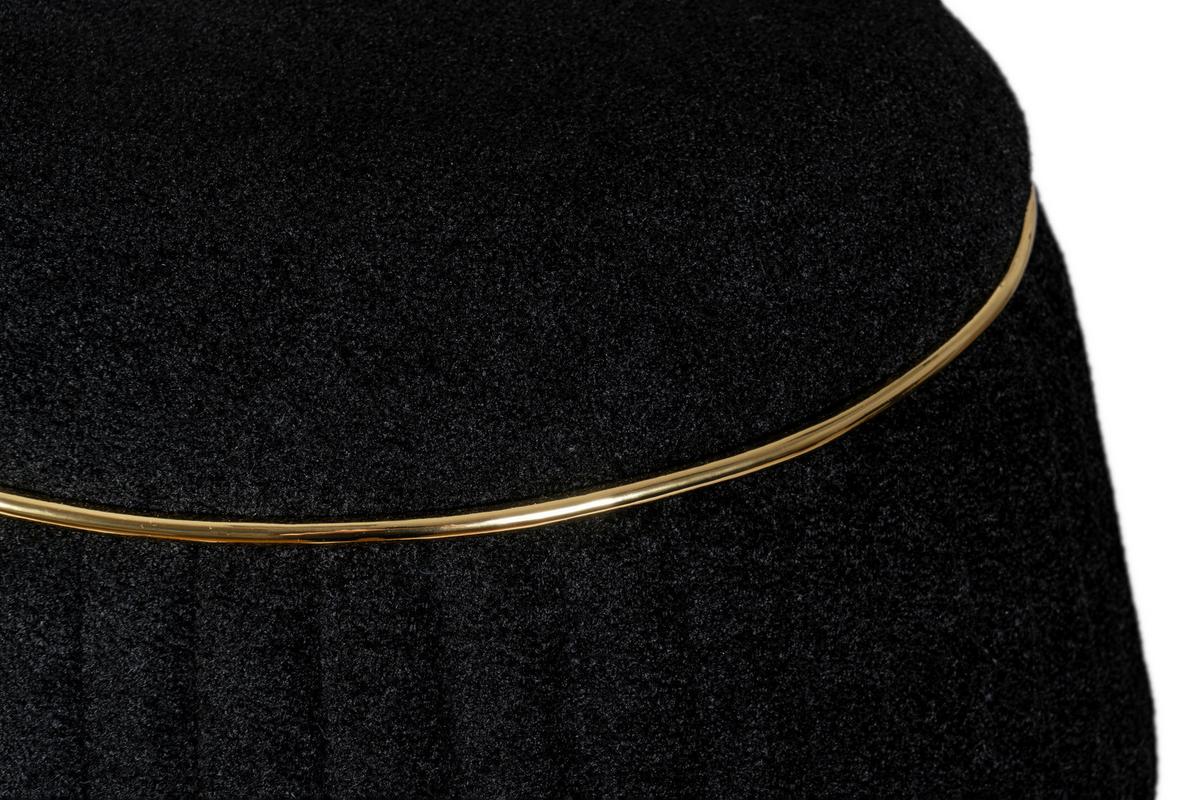 HOCKER DORIC 235 - Goldfarben/Schwarz, Design, Textil (51,5/53cm) - Kayoom