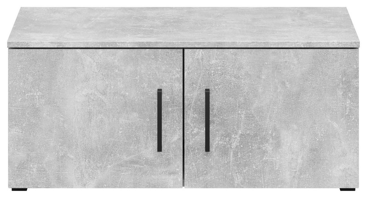 Aufsatzschrank Multistauraum Grau - Schwarz/Grau, Modern, Holzwerkstoff/Kunststoff (80/35/40cm) - Premium Living