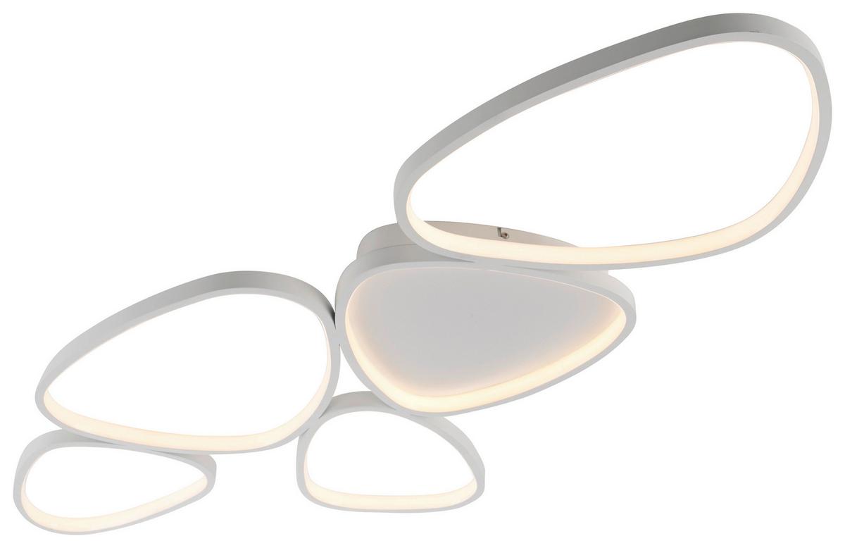 LAMPA SUFITOWA LED 14045-16 PEBBLES - biały, Design, tworzywo sztuczne/metal (116,5/56,5/6,5cm)