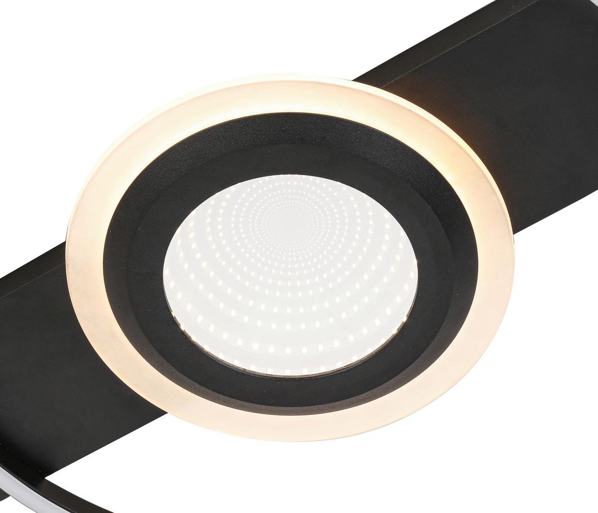 LAMPA SUFITOWA LED JESSY - czarny, Trend, tworzywo sztuczne/metal (42/40/6cm) - Novel