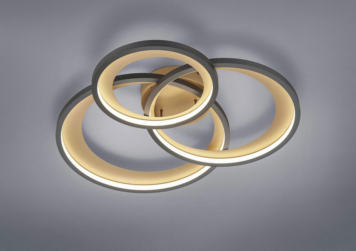 LAMPA SUFITOWA LED 673810332 GRANADA - czarny/biały, Basics, tworzywo sztuczne/metal (71,5/10,5/63,5cm) - Trio Leuchten