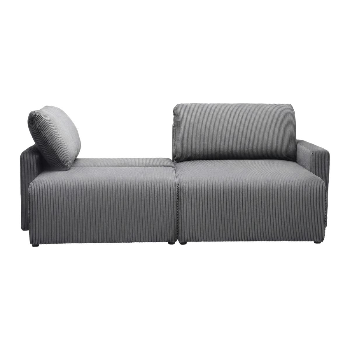 Coltar DAVE -BEST PRICE - gri închis, Modern, textil (227/92/146cm) - Best Price