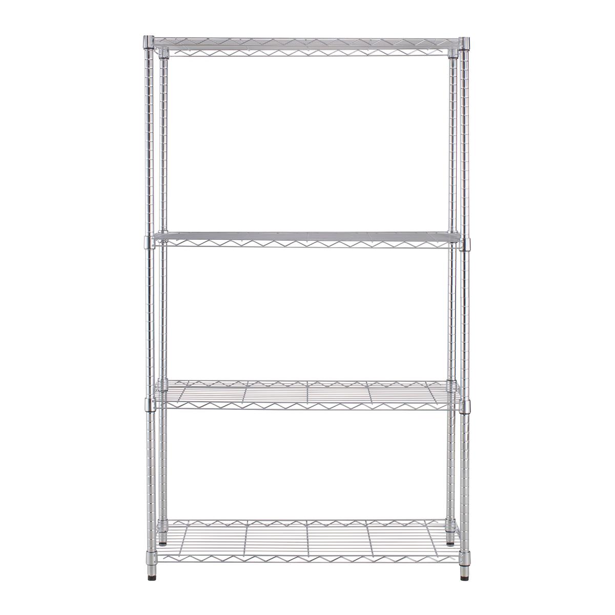 Regal m. 4 Einlegeböden Meran 1 B: 91 cm Chromfarben - Chromfarben, Konventionell, Metall (91/150/35,5cm) - Mömax