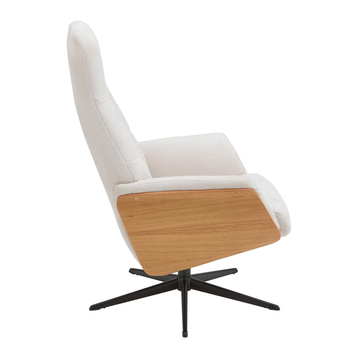 Relaxsessel Como Ecru - Ecru/Schwarz, MODERN, Textil (74/106/80cm)