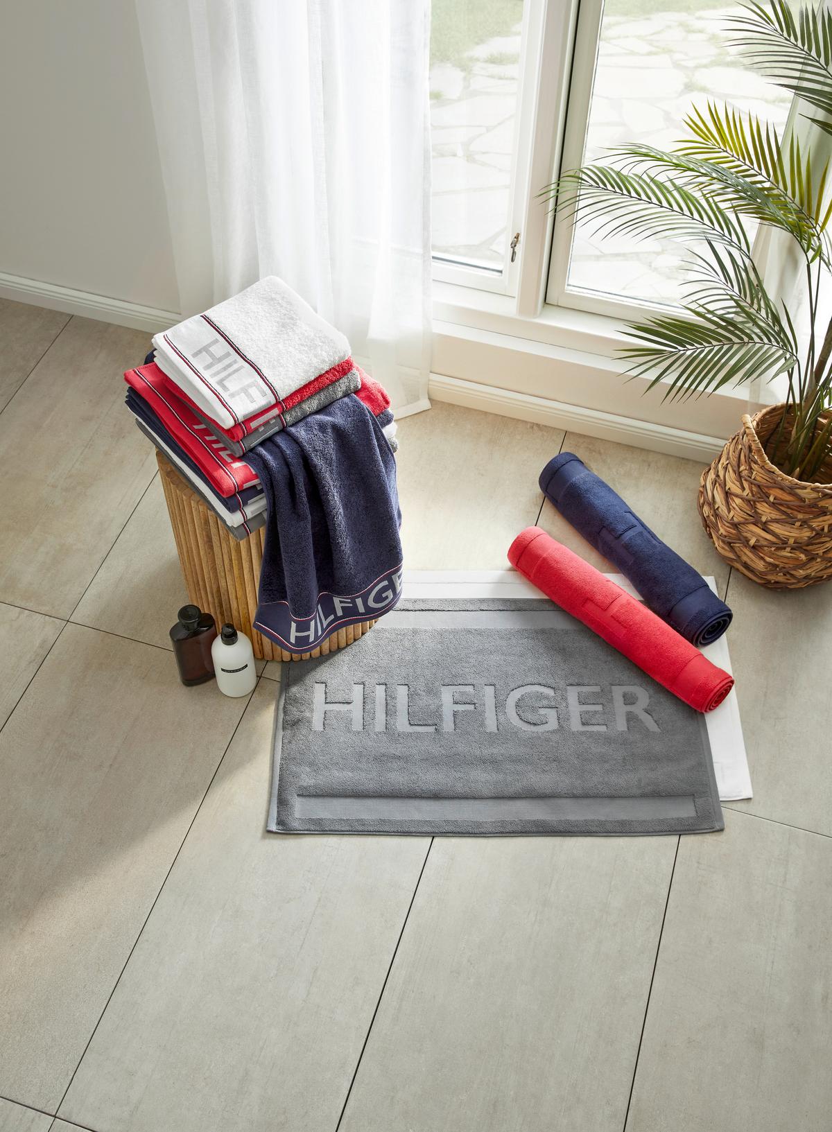 ZESTAW RĘCZNIKÓW FROTTE DEGREE STEEL - szary, Basics, tkanina - Tommy Hilfiger