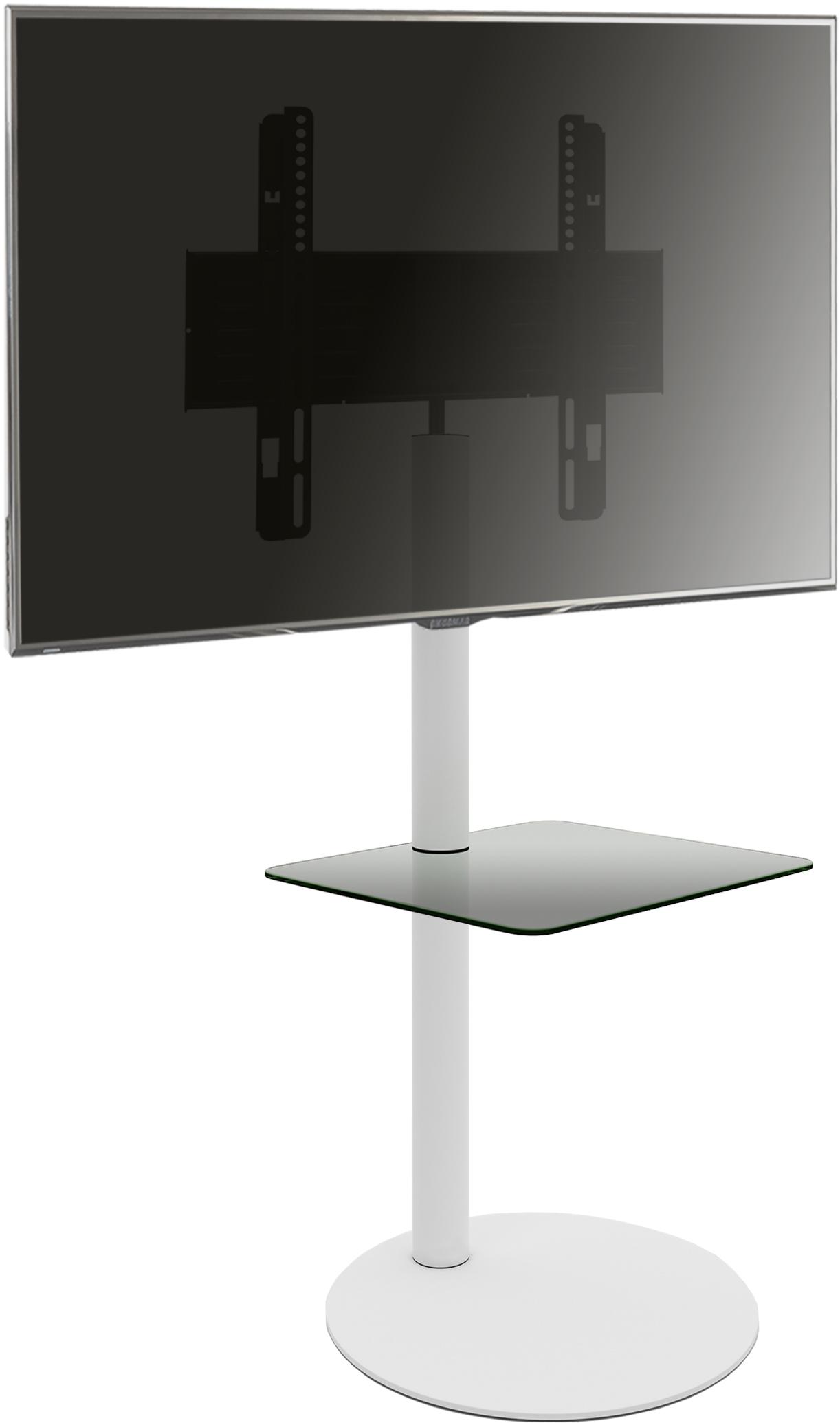 Stojalo Za Tv Cirla - bela/prozorno, Basics, kovina/steklo (55/100/45cm) - MID.YOU