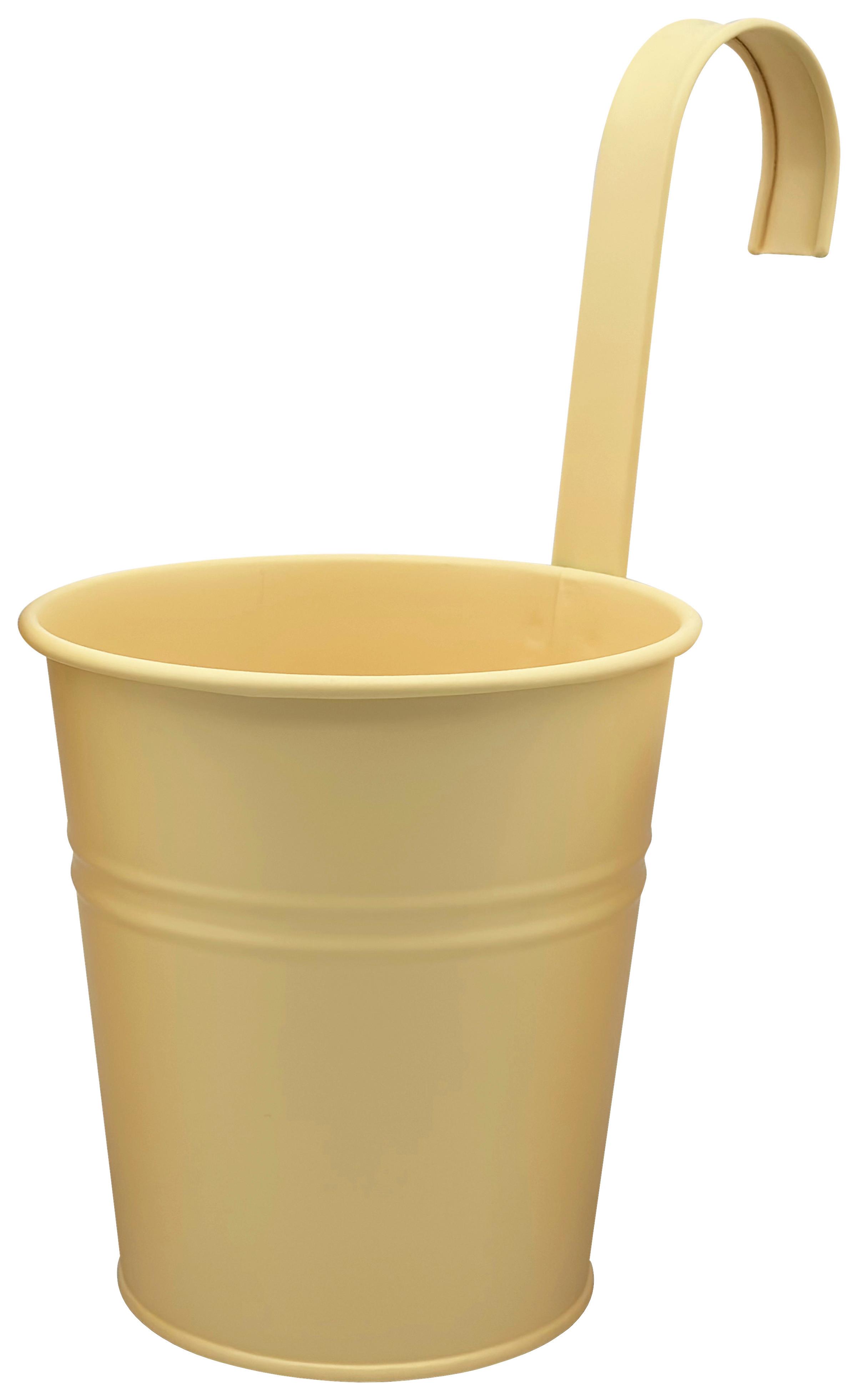 Übertopf Zana Gelb Ø ca. 13cm - Gelb, Metall (13/13,5/13cm) - Mömax