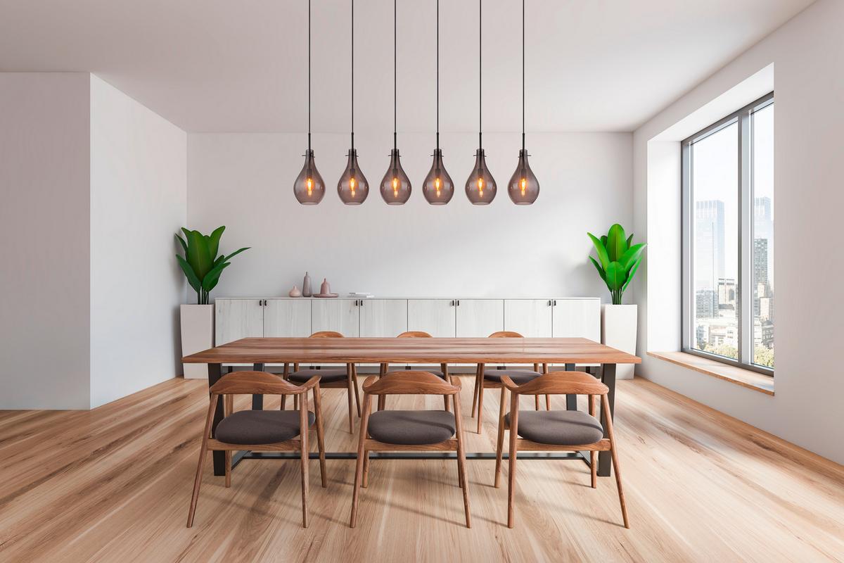 Hängeleuchte Oskus Schwarz max. 40 Watt - Schwarz, Design, Glas/Metall (140/18/120cm) - Globo