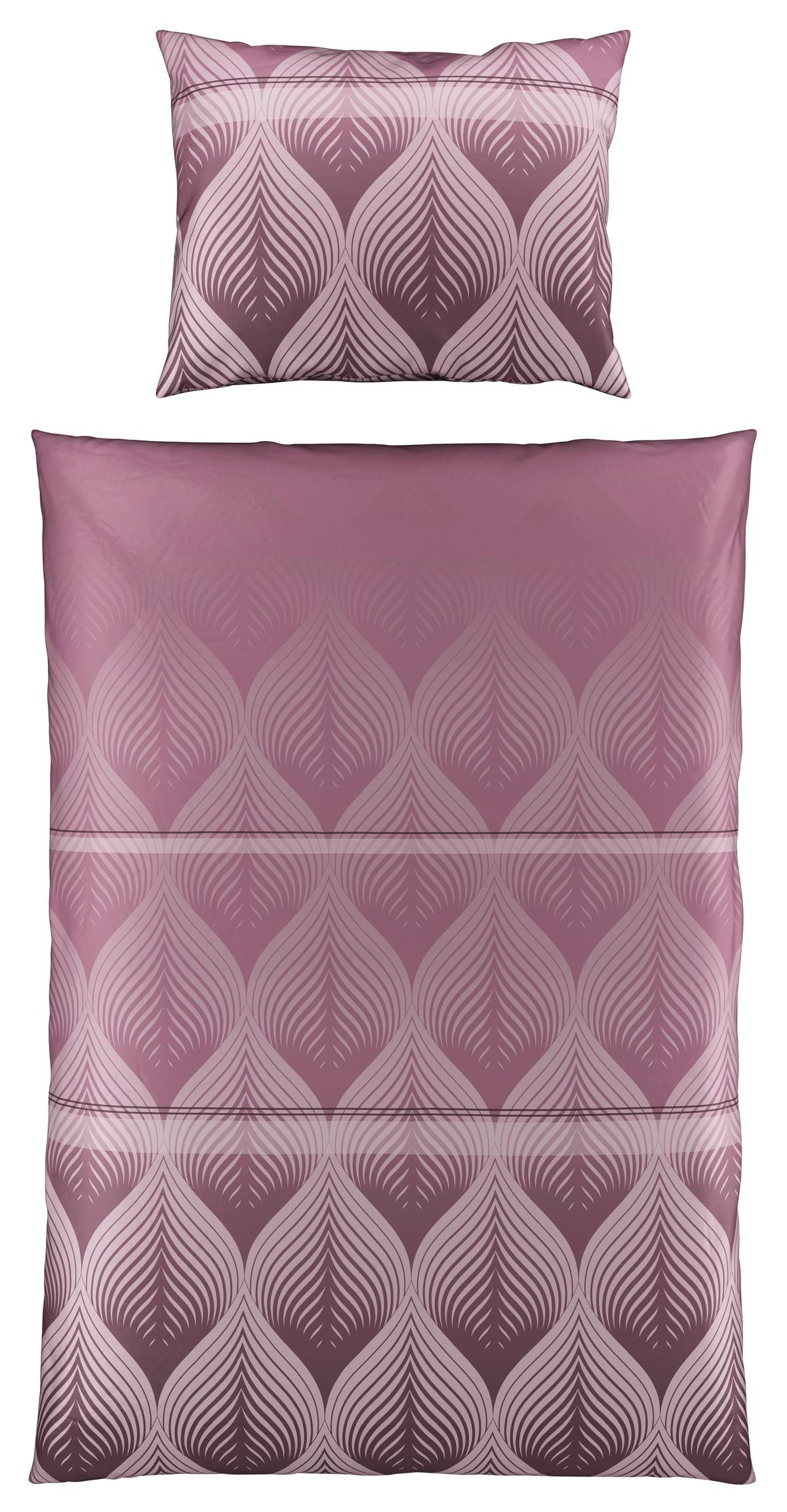Bettwäsche Domps XL Mauve ca. 140x220cm - Mauve, MODERN, Textil (140/220cm) - Modern Living