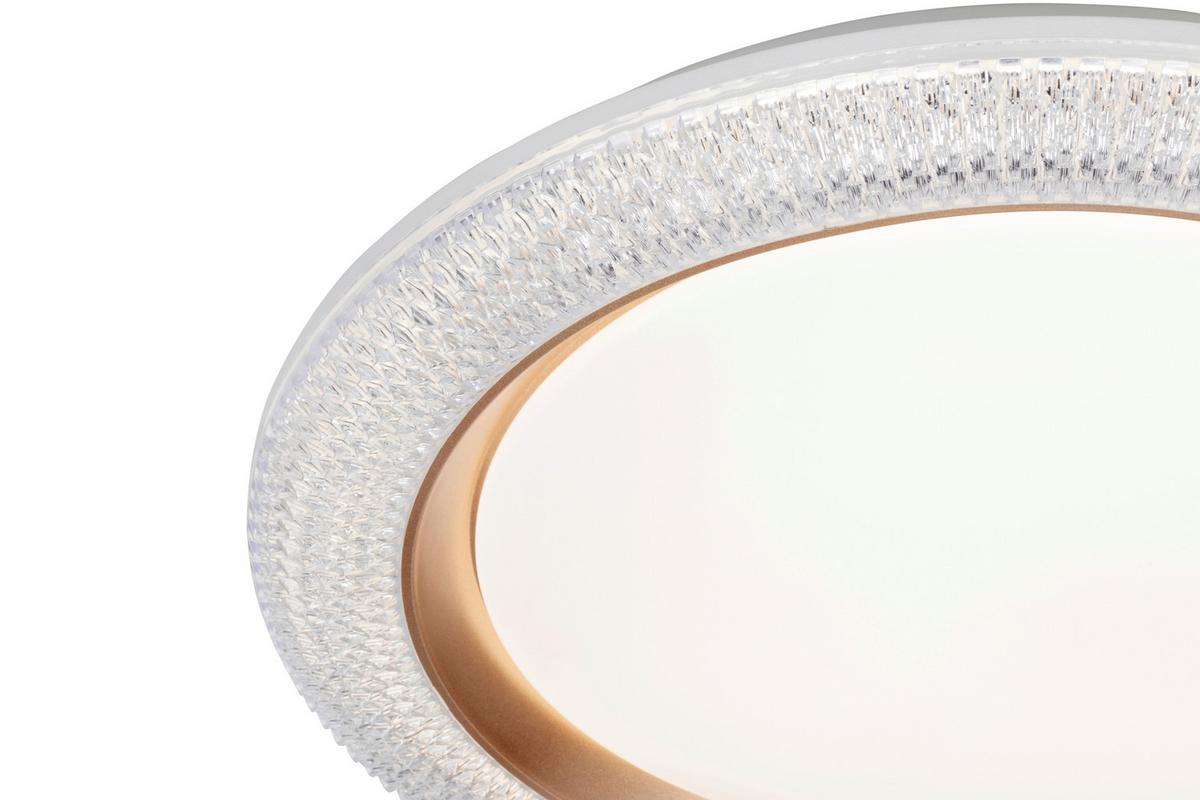 Plafonieră cu LED Jom - alb/auriu, Konventionell, plastic/metal (40cm) - Modern Living