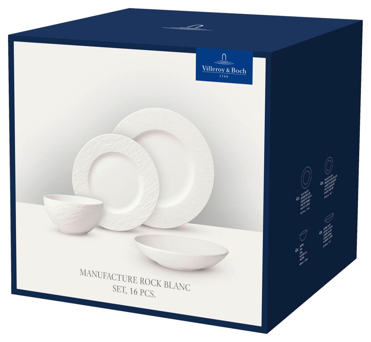 SERWIS OBIADOWO-ŚNIADANIOWY MANUFACTURE VILLEROY & BOCH - biały, Konventionell, ceramika - Villeroy & Boch