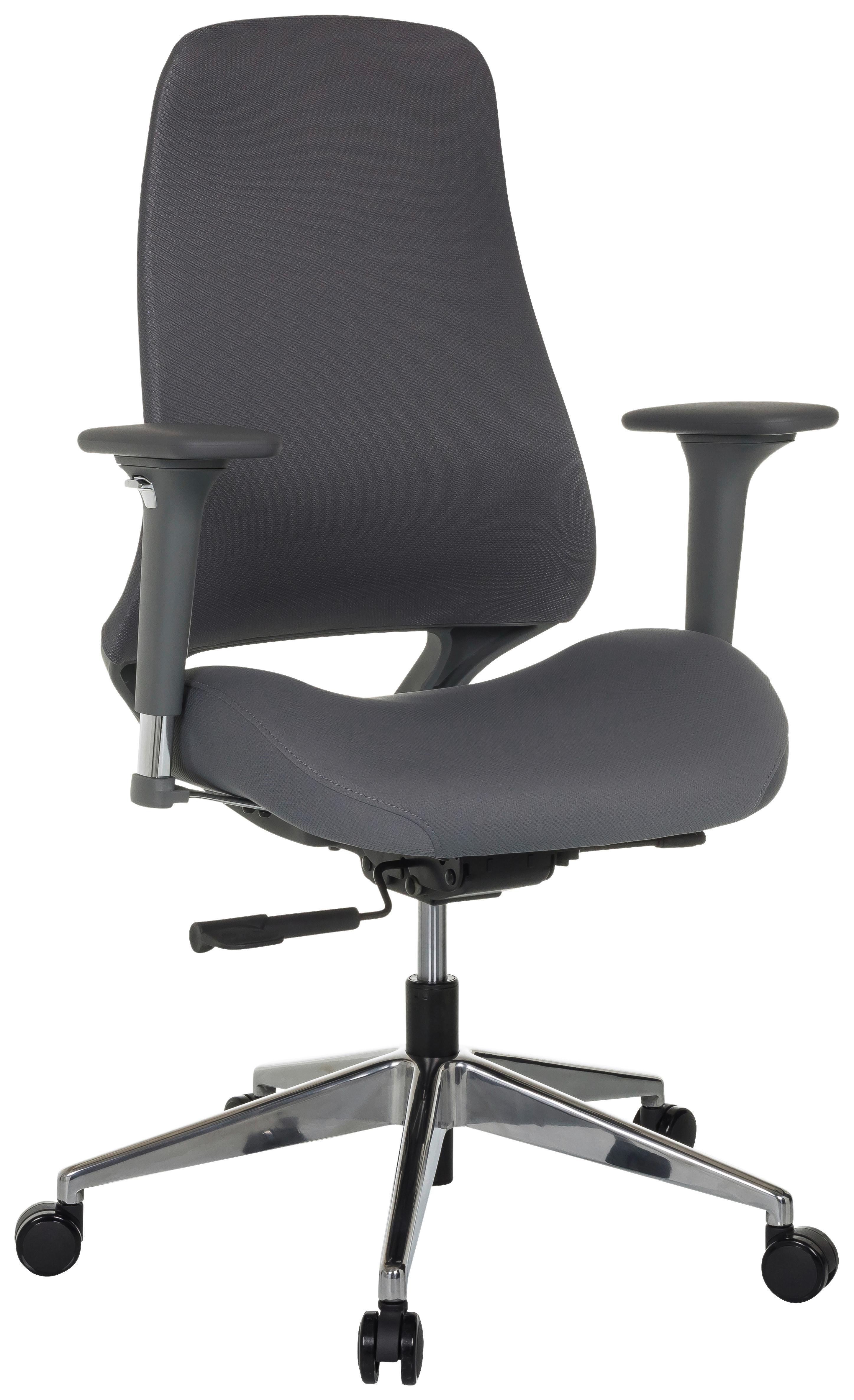 Pisarniški Stol Henfield G, Siva - srebrne barve/siva, Moderno, kovina/umetna masa (64/110 - 119/56cm) - MID.YOU