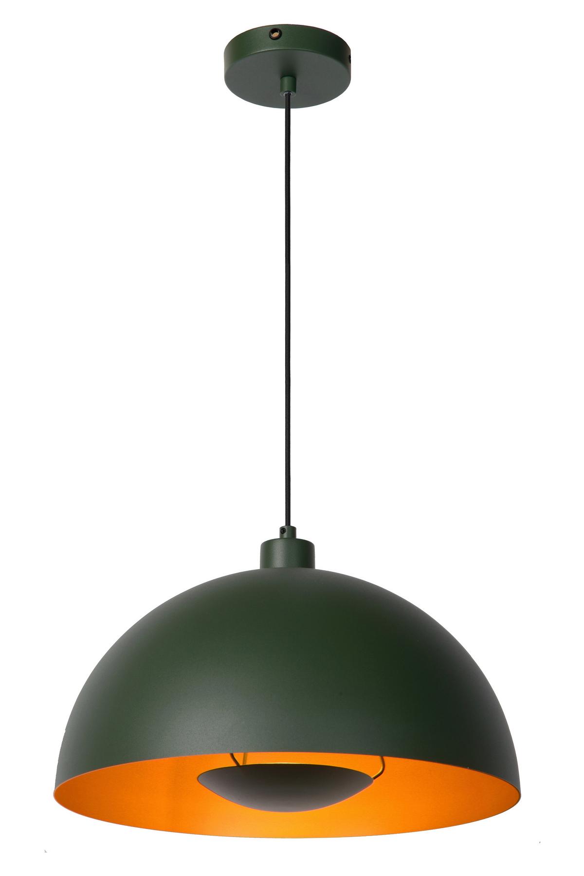LAMPA WISZĄCA 45496/01/33 SIEMON - zielony/kolor mosiężny, Design, metal (40/150cm) - Lucide