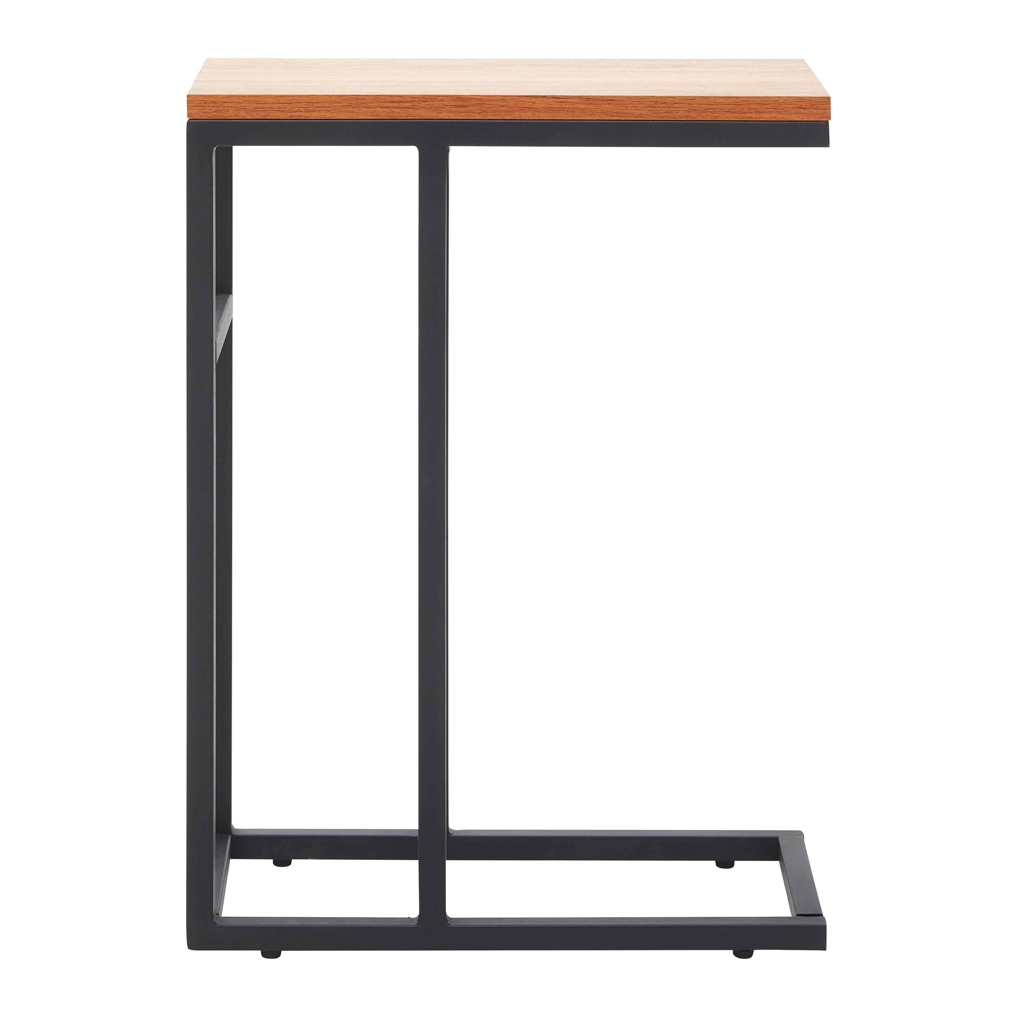 SIDOBORD GIORGIA - svart/ekfärgad, Modern, metall/trämaterial (47/27/64cm) - Bessagi Home