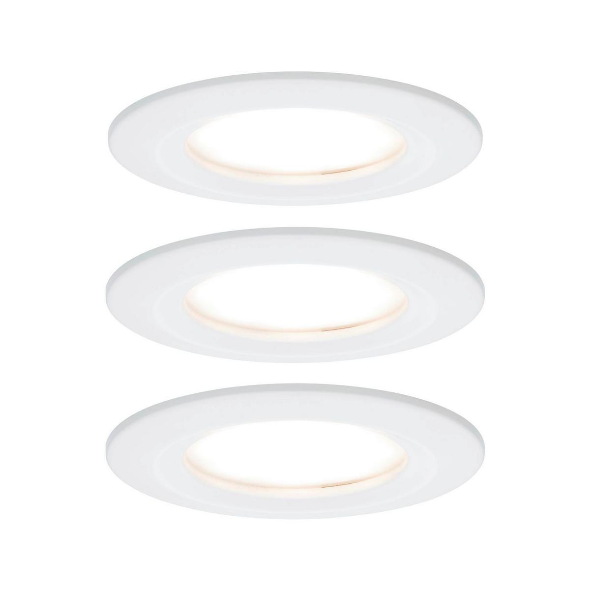 LED-Deckenleuchte Nova max. 3x 6,5 Watt, 3-teilig - Alufarben/Weiß, Basics, Metall (7.8cm) - Paulmann
