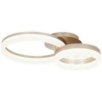 LED-Deckenleuchte Ruli Weiß/Gold max. 24 Watt - Weiß, MODERN, Kunststoff/Metall (49/33/13cm) - Mömax