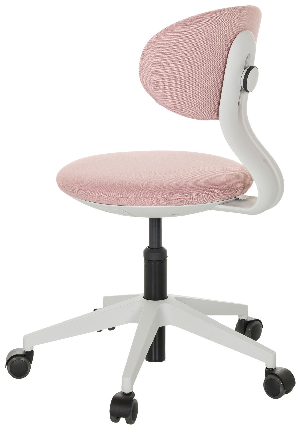 Otroški Vrtljivi Stol Minimovo, Roza - roza/bela, Basics, umetna masa/tekstil (42/66-87/52cm) - MID.YOU