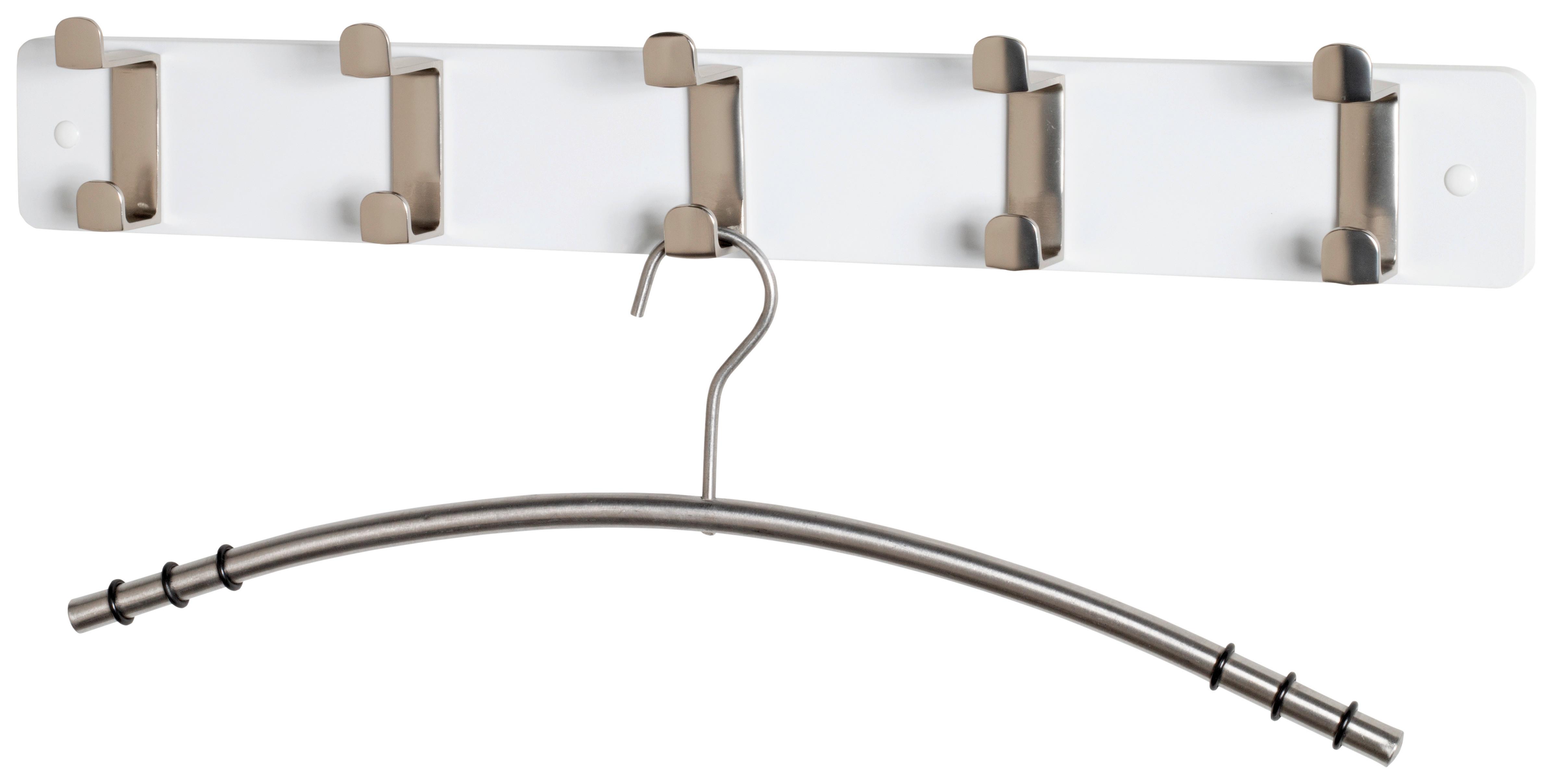 Zidna Vješalica Köln - bijela/boje oplemenjenog čelika, Moderno, drvni materijal/metal (55/7/6cm) - Modern Living