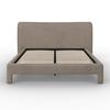 STOPPAD SÄNG VALION - taupe/ekfärgad, Modern, metall/trä (160/200cm) - Bessagi Home