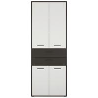 Kombinacija Regalov Keflavik, Siva, Bela - siva/bela, Moderno, umetna masa/leseni material (84,5/226,5/41,5cm) - Mömax