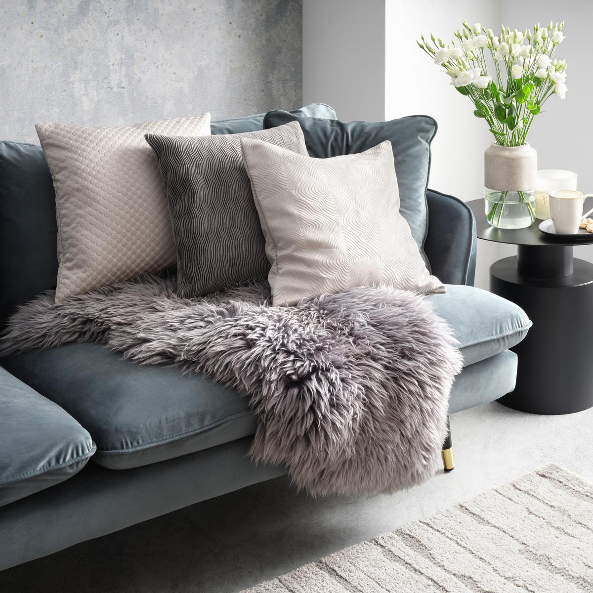 Schaffell Jenny in Grau ca. 90x60cm - Grau, Fell (60/90-105cm) - Modern Living