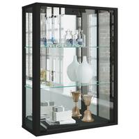 Hängevitrine Udina in Schwarz - Schwarz, MODERN, Glas/Holz (60/80/25cm) - MID.YOU