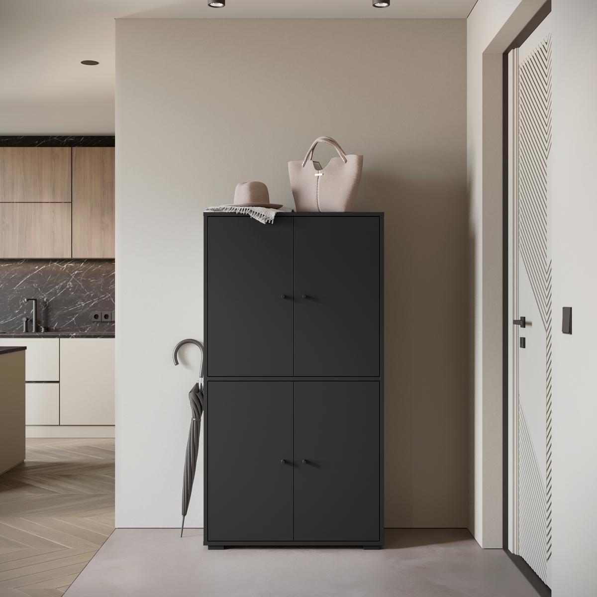 Omara Za Čevlje Dino, Črna - črna, Basics, kovina/umetna masa (70/131/33cm) - P & B