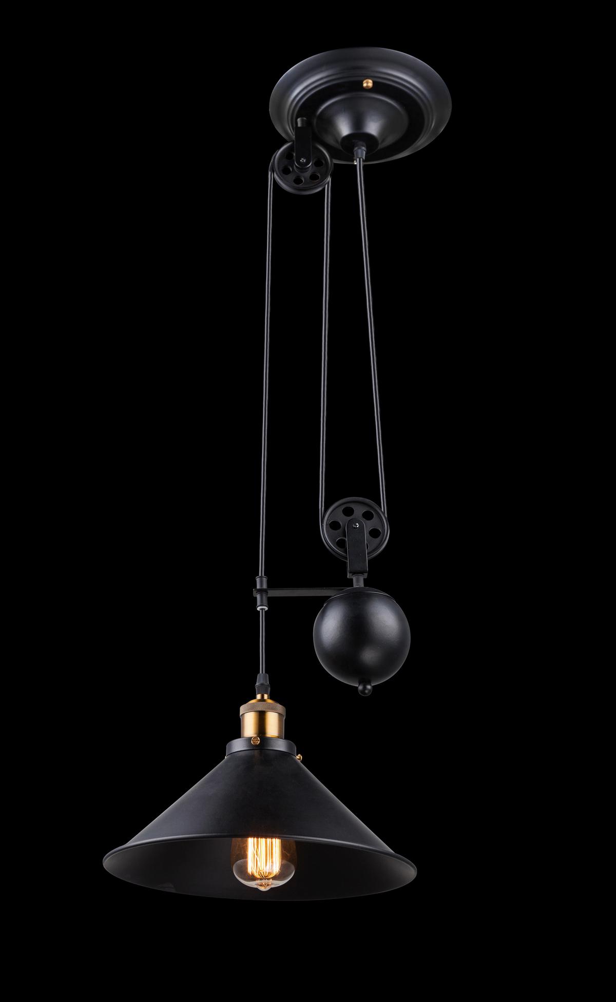 Viseča Svetilka Lenius - črna, Trendi, kovina (30/90-180cm) - Globo